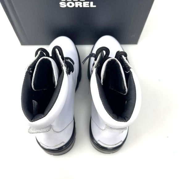 Sorel Lennox Waterproof Lace-Up‎ Boots White and Black Size 9 New Retail $190 - Picture 8 of 9